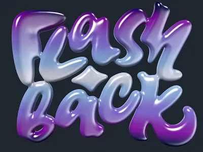 Flashback Lettering Render 3d 3d lettering ae branding graphic design hand lettering identity lettering logo logotype type typography
