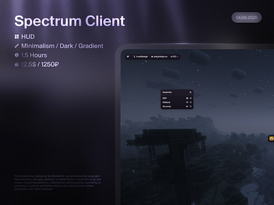 Spectrum Client cheat game hack hud minecraft ui uiux uix ux