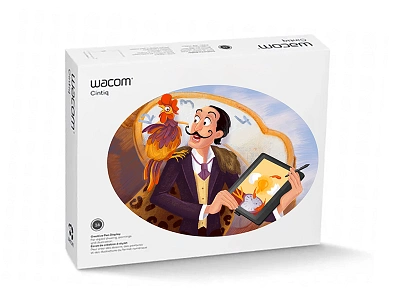 Illustration. Brand packing for Wacom. Salvador Dali branding cock design graphic design graphic tablet illustration packing salvatoredali typography