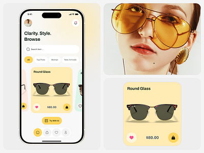 Sunglasses E-Commerce App app design ecommerce app face scanning glasses mobile app mobile app design mobile design online shop online store sunglasses sunglasses shop ui ui ux ux