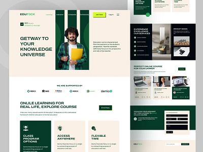 Online Education Website Design app childhood course education platfrom education website home page design homepage job learning learning website online class online learning schoo skill study training ui uiux uiux design university