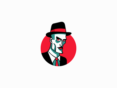 Sinister Gentleman Logo branding chracter design fedora gaming gentleman hat identity illustration logo mafia man mark mascot media sinister suit symbol vector vintage
