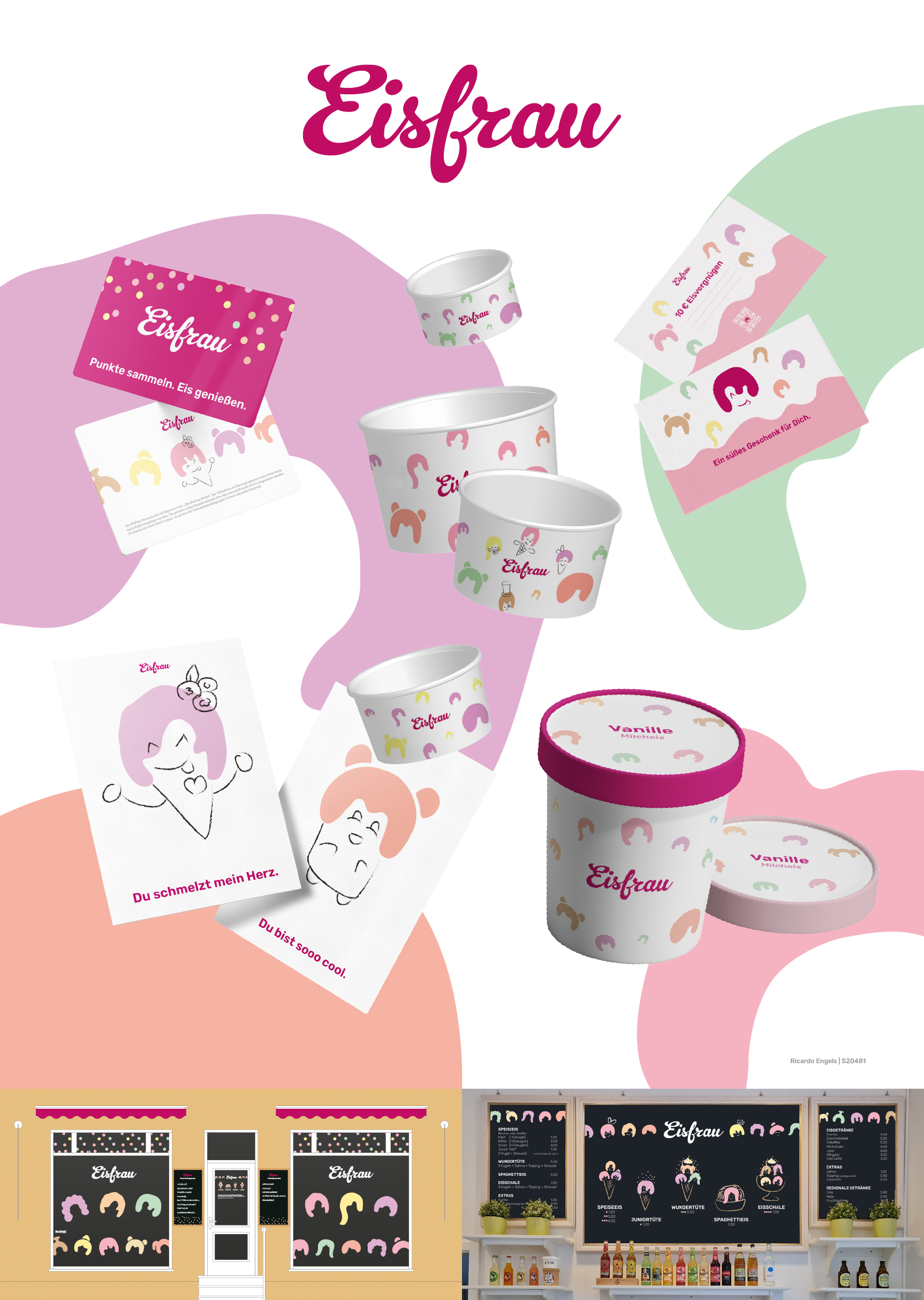 Icecream Corporate Identity | Eisfrau – sichtbares Eisvergnügen branding case study corporate identity design ice cream ice cream brand ice cream corporate identity ice cream design ice cream packaging icecream branding illustration logo modern modern logo