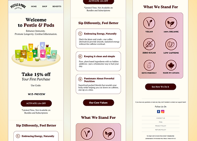 Wellness Brand Welcome Email branding customer experience e commerce design email marketing email template klaviyo newsletter ui uiux welcome email wellness brand