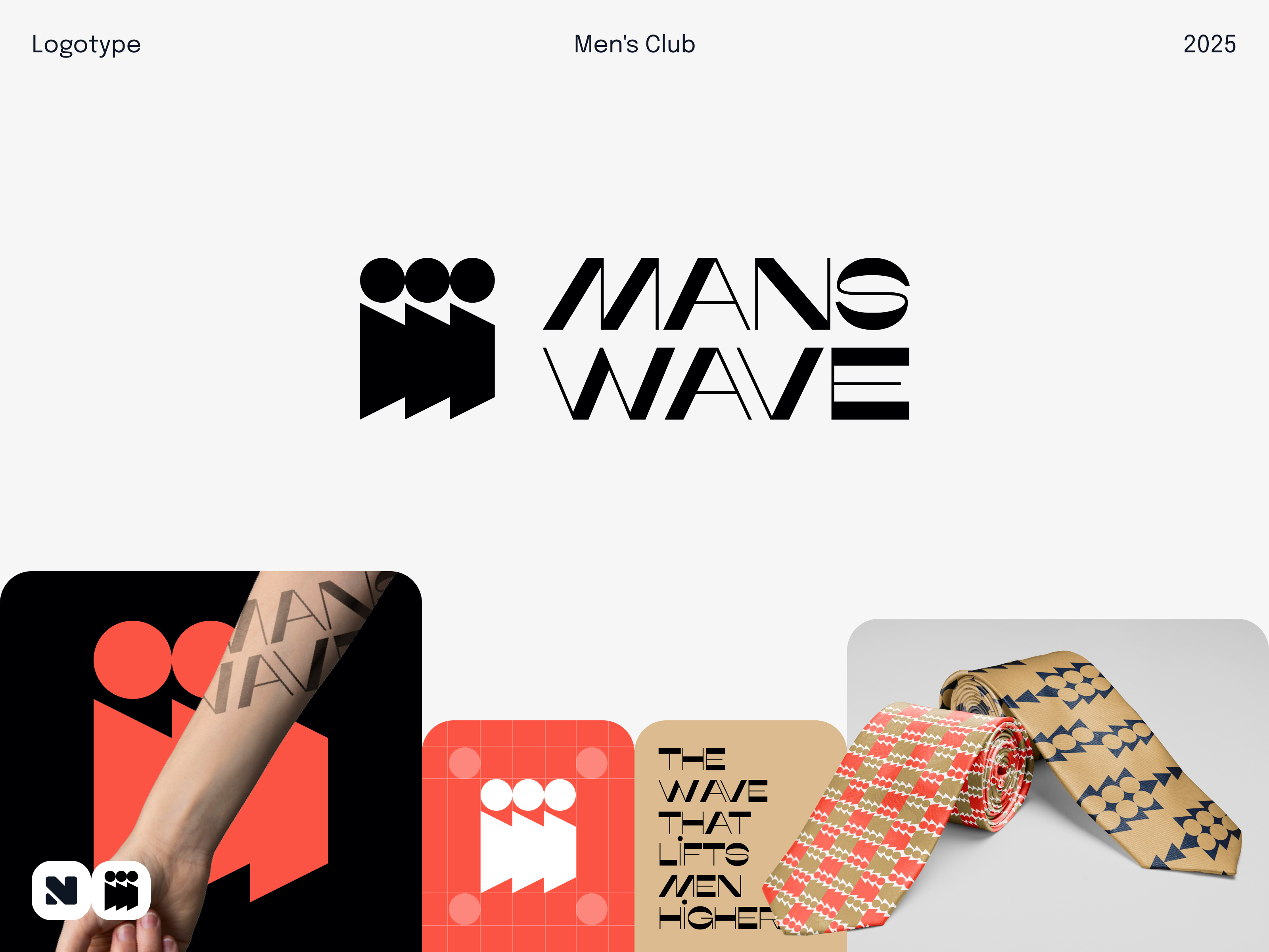 Example of Modern Logo & Identity Design for Men’s Club