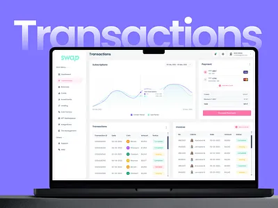 Swap Finance Transactions UI/UX Design crypto dashboard crypto market crypto wallet dashboard design finance fintech product design transactions ui design uiux user interface web app web3app web3dashboard