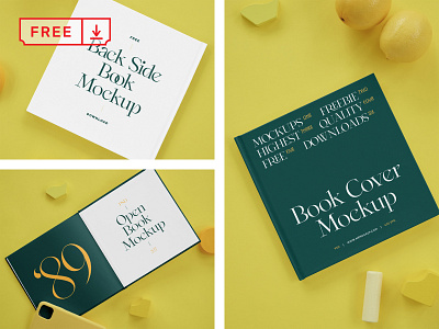 Free Hard Cover Book on Desk Mockups book book cover branding design download free freebie hard cover identity logo mockup psd template typography