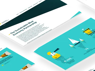 Sustainable Blue Economy Partnership website branding ui ux ux research