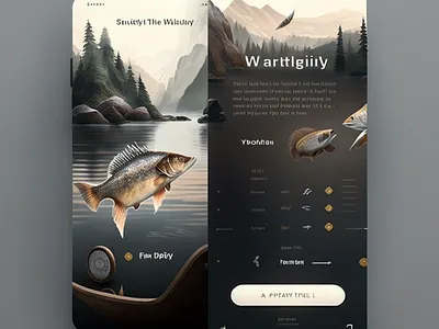 Fishing app design by midjourney design graphic design illustration midjourney ui