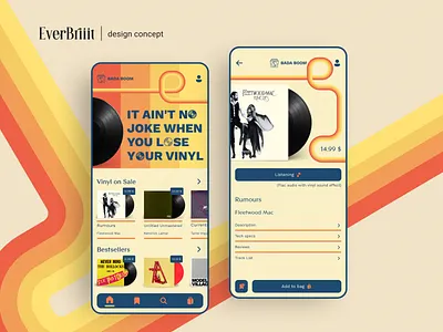 Vinyl store | design concept app design app for store application store banner branding design design for mobile design studio figma graphic design ios logo mobile design online store product card product design ui uxui design vinyl concept design web design