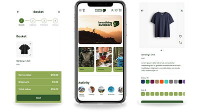 Breathing Outdoors mobile app branding competitor analysis crazy eights logo personas ui user testing ux ux research