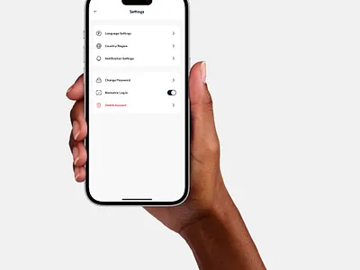 Settings Page app design fintech fintech app fintech design mobile app password profile settings settings page ui uiux ux