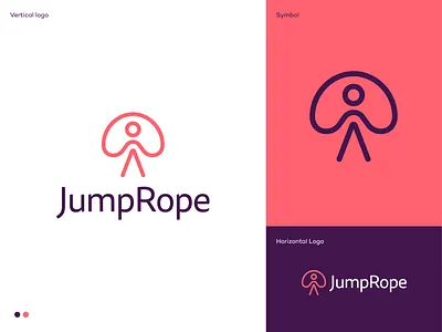 Jump Rope Logo Design branding fitness center fitness startup gym branding health logo logo logodesign logodesigner mark meditation symbol wellness workout yoga
