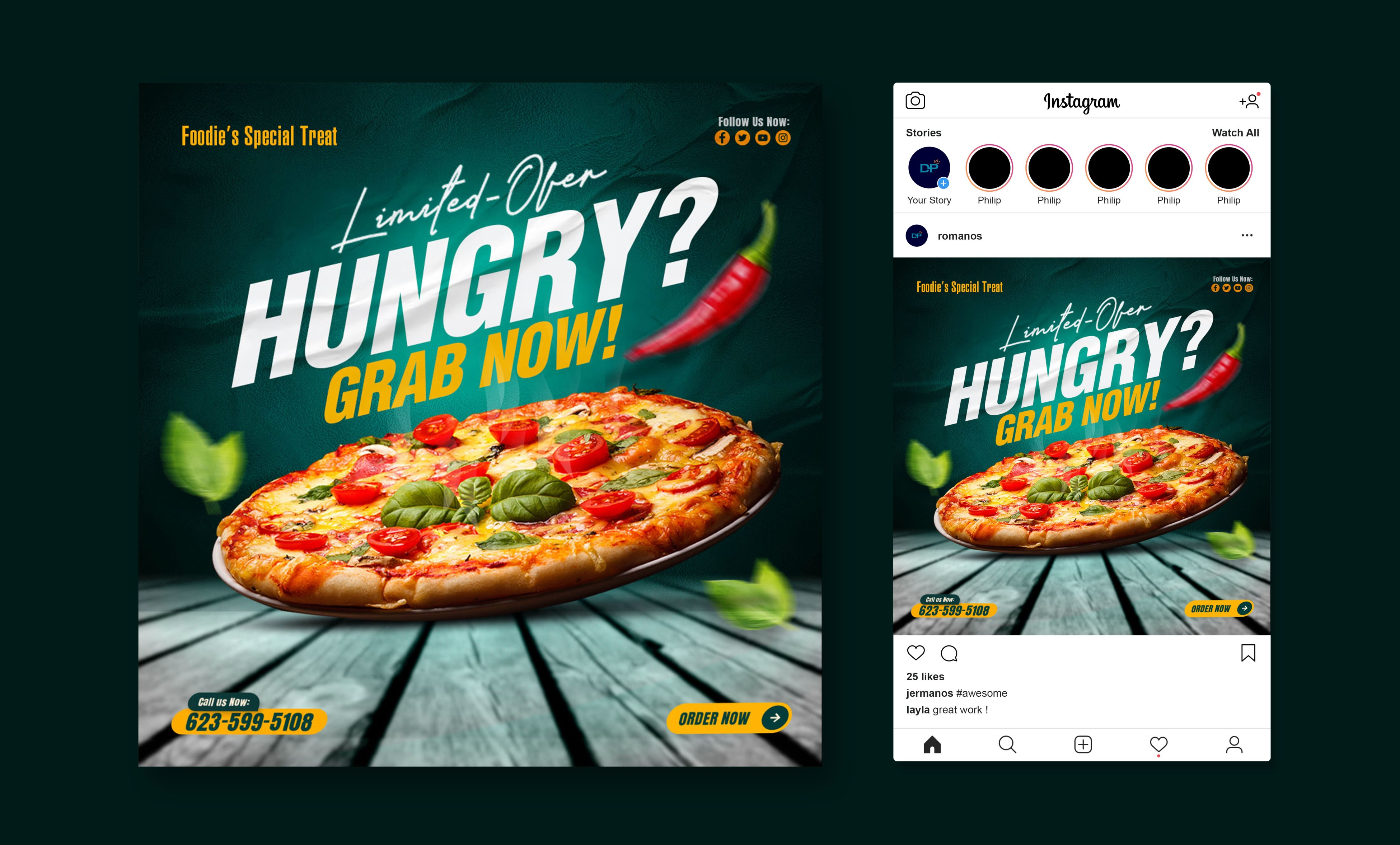 Foodie's Special Social media post Design branding branding design corporate design creative design design designpark14 facebook post design graphic design instagram post logo social media ads social media ads design social media post social media post design