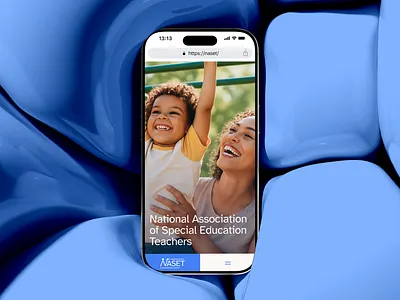 NASET - Platform for Special Education Teachers blue blue design bold fonts bold typography brand identity education hero section landing page learning mobile hero mobile landing special education special education platform special education teachers special learners special teachers