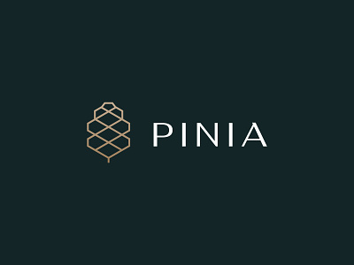 Logo PINIA Residence branding corporate identity eco forest logo pine residence visual identity