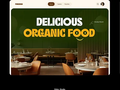 Restaurant Landing Page | PureDish animation app app design branding card dashboard design ecommerce food websire design icons illustration landing page logo logo design mobile mobile app product design typography web design website