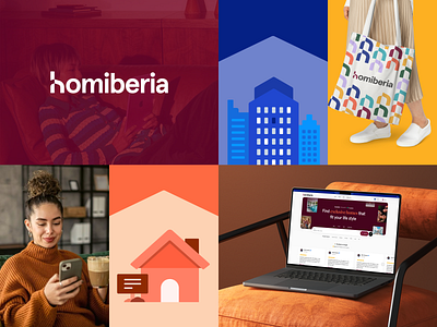Homiberia | Real State Branding brand design brand identity design branding creative design identity logo design real state real state branding ui ux visual identity web design website