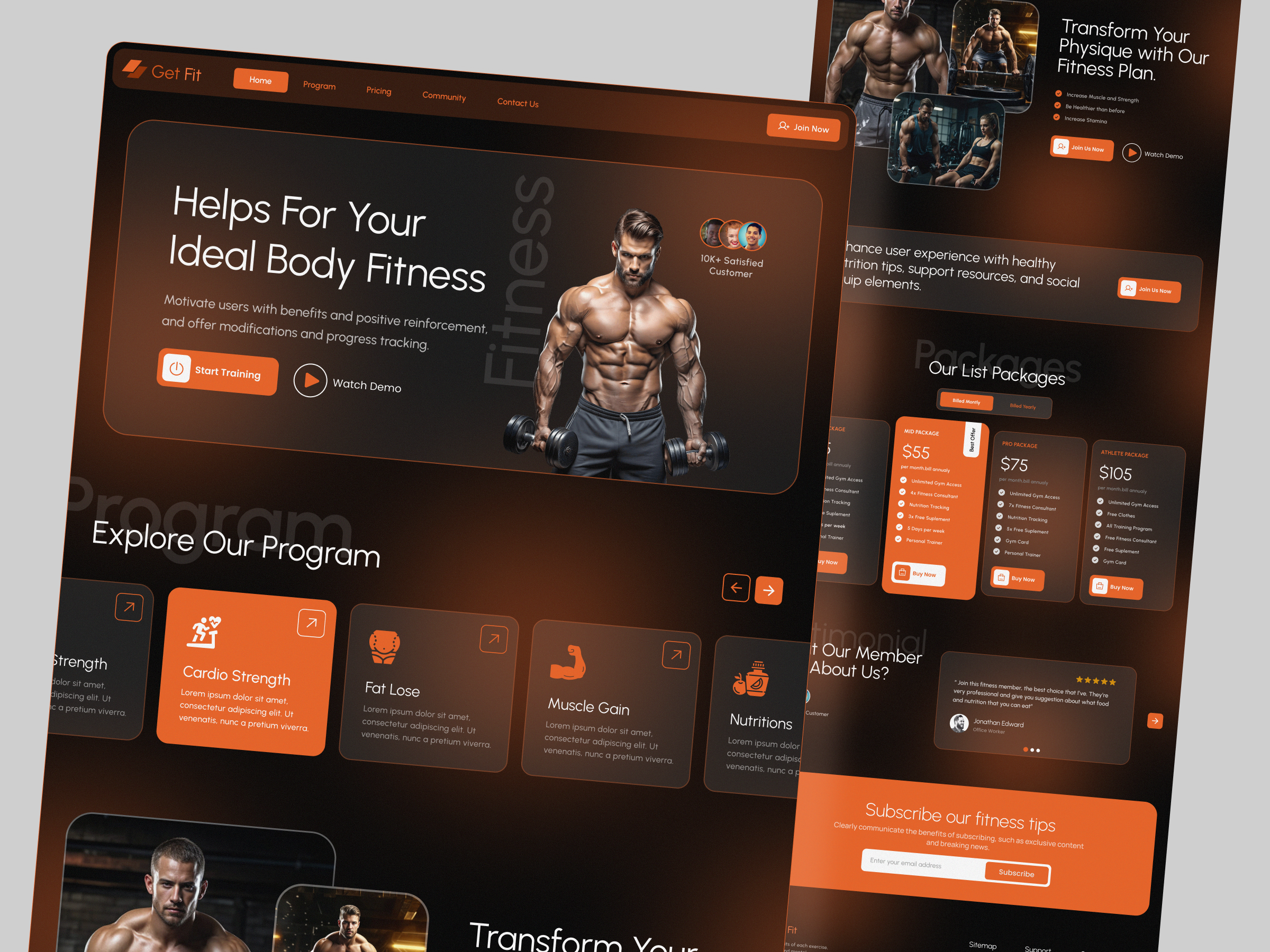 Example of Website UX/UI Design
