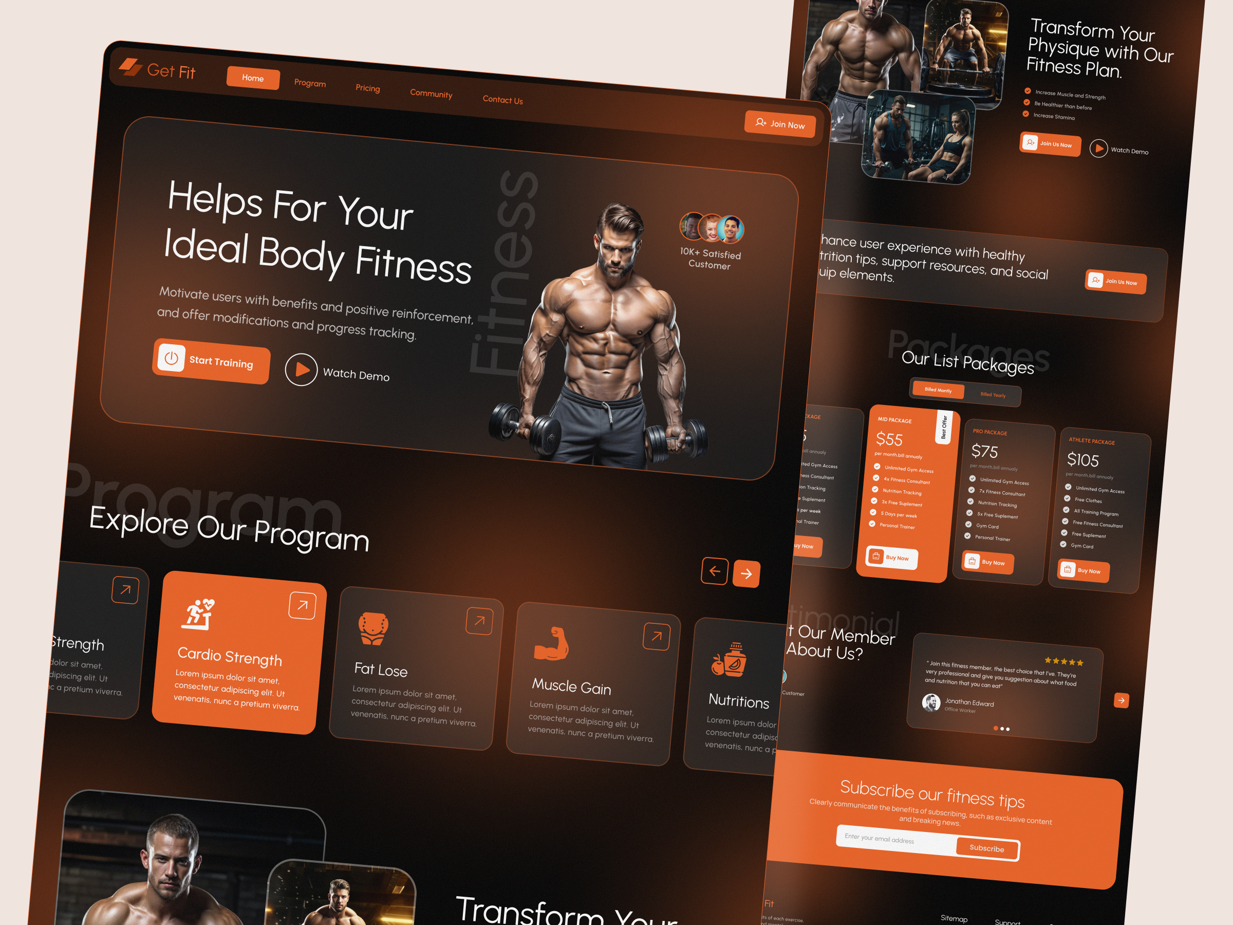 Example of Website UX/UI Design 