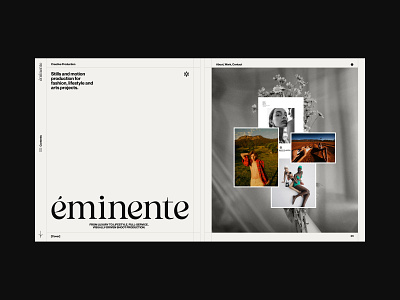 Éminente animation fashion grid interaction luxury production typography video website