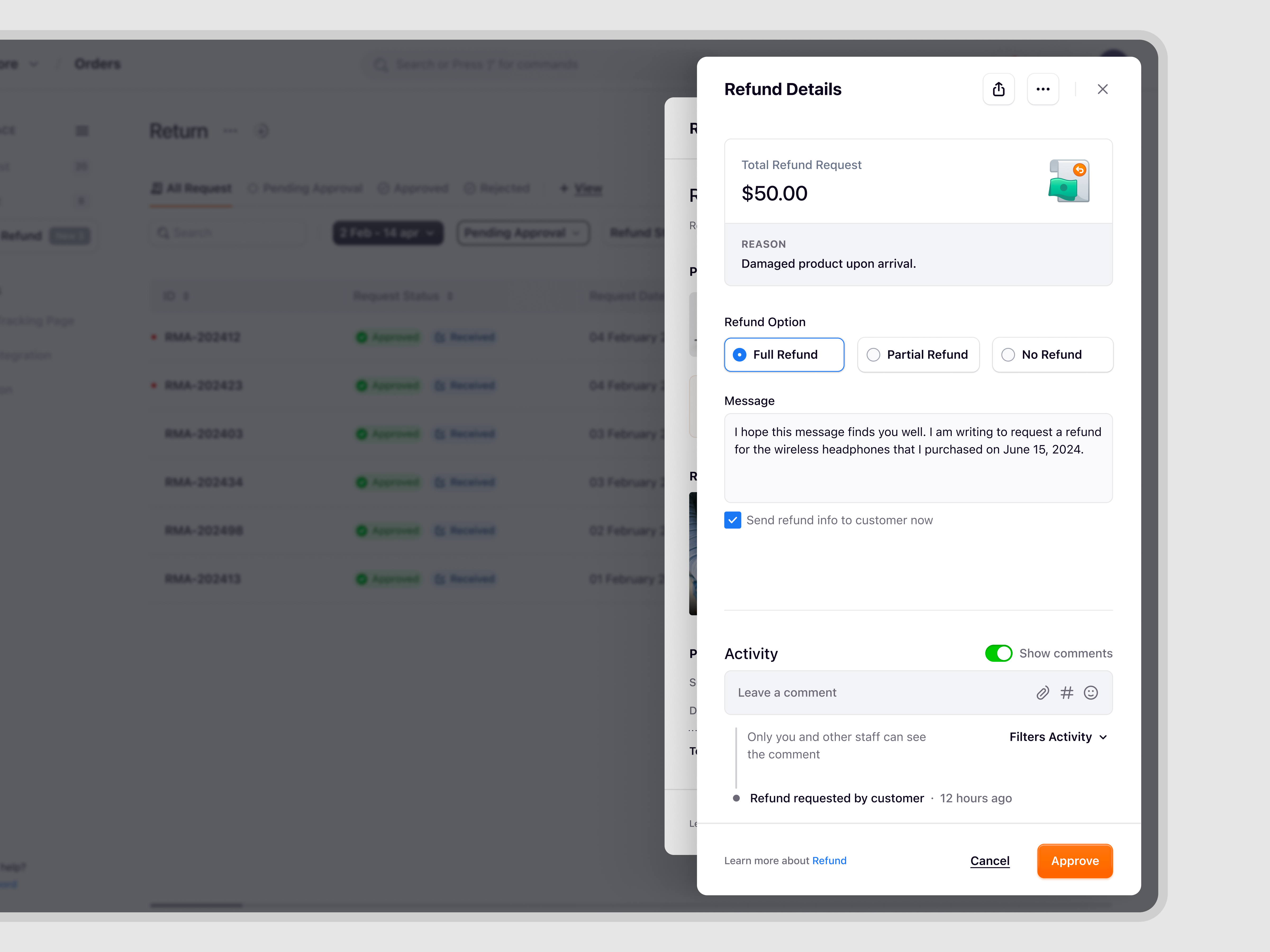 Ecomiq – Admin Platform for Managing Ecommerce Product Refunds crm dashboard dropshipping market place online store order management product design product listing product management saas saas design site builder ui ux web app web builder web design