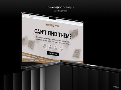 Landing Page-Daily Ui 003 graphic design landing page true crime ui