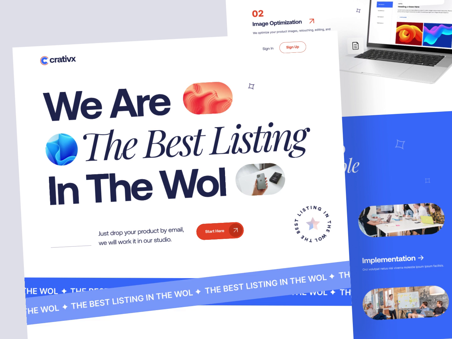 Example of Professional UI Wesbite Landing Page 
