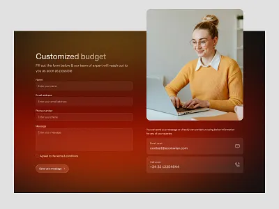 Customized budget design for client project! graphic design home landingpage local business minimal modern ui ux web web design website website design