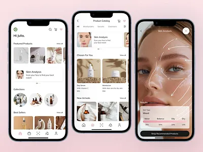 NaturCycle App app branding clean design graphic design mobile skin care ui ux uxui
