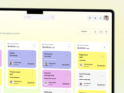 Pipedrive CRM - Deal Management Dashboard ai app automatio b2b business corporate crm dashboard figma finance pipeline product design saas sales software uiux web design