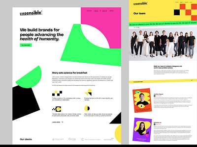 Unsensible - website redesign branding crea creative graphic design illustration ui ux