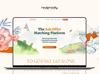 Reciprocity Community - Rebranding, Product design, Website branding design illustration logo product showcase ui user interface