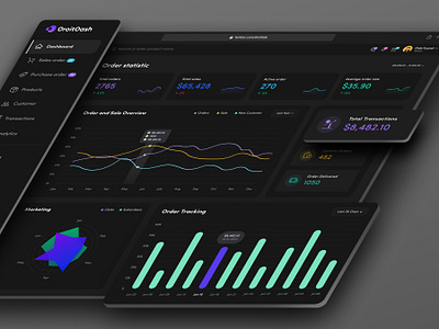 POS Dashboard Dark UI Concept dark dark mode marketing pos product design sales ui ux web app