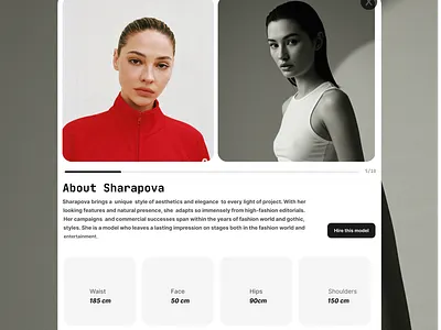 A UI Fashion Card design design ui ux web design website
