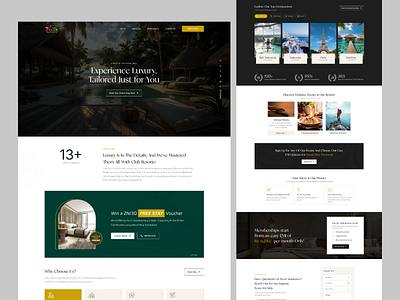 Resort Landing Page UI ad creative experiencedesign landing page resort resortwebsite travel ui