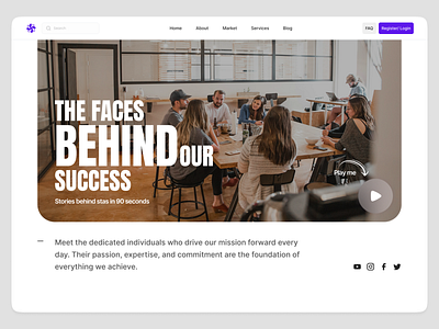 Meet the Team Hero Section clean ui modern ui our team our team web page our team website sleek ui team team website ui design ui ux ux design