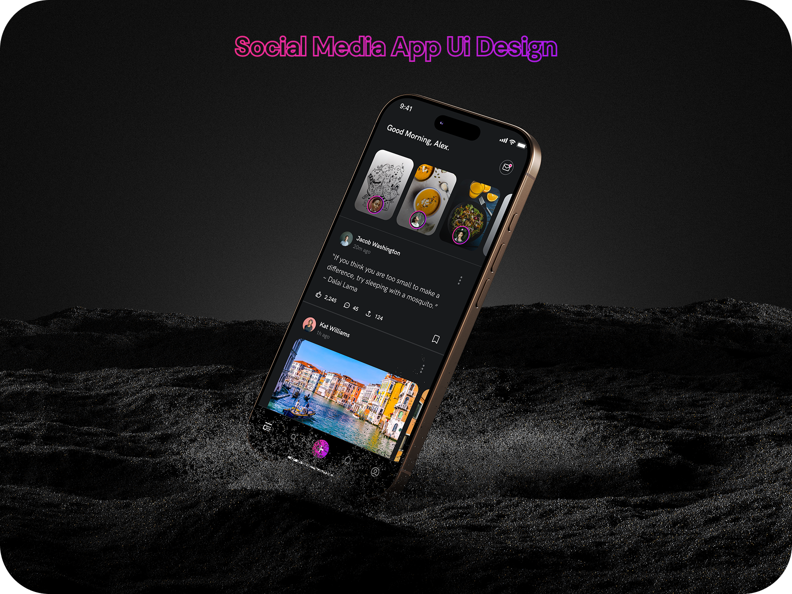 Social Media App Design app development figma illustration mobile app modern ui design product designer social media app design ui design ux design