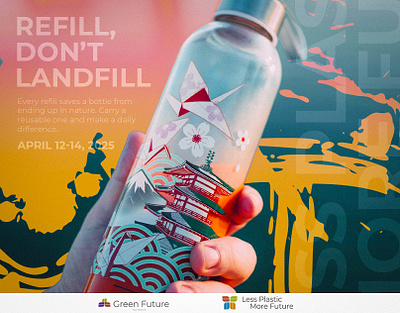 Less Plastic More Future - Eco Campaign animation branding campain design graphic design illustration logo motion graphics nature poster print visual identity