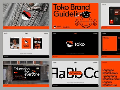 Toko Edtech Branding Case Study brand brand guidelines brand identity brand sign branding design graphic design halo lab identity logo logo design logo designer logotype marketing packaging startup visual identity