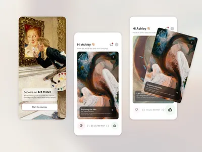 Artwork Voting App art artistic branding clean clear design illustration logo minimal mobile mobile design painting picture swipe tinder ui user interface ux