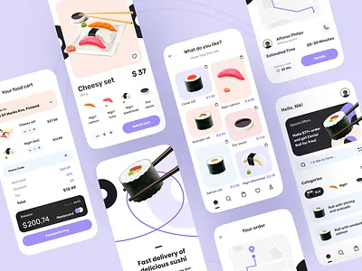 Food delivery - Mobile app app app design delivery food food app food delivery food delivery app food delivery service food order mobile app mobile app design mobile design mobile ui