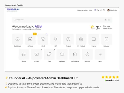 Thunder AI - AI Kit Admin Dashboard Template ui kit