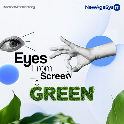 Environment day poster graphic design typography