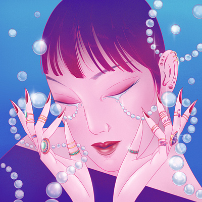 Gloss drawing illustration графика портрет цифровой арт