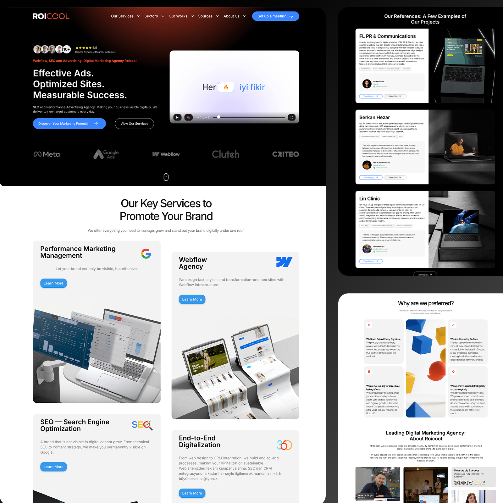 Roicool Web Design branding graphic design ui webflow