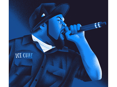 Ice Cube daniele simonelli dsgn editorial illustration ice cube illustration rap rapper texture vector