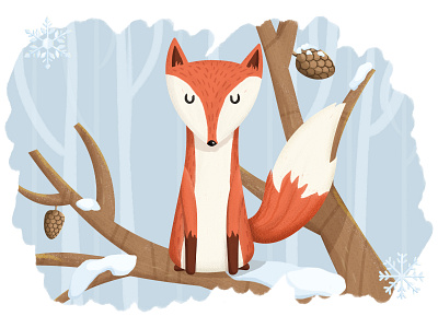 Winter Fox fox illustration photoshop winter