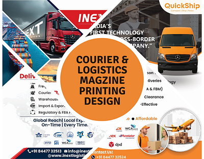 Courier & Logistics Magzine printing Design brand identity branding design graphic design illustration printingdesign