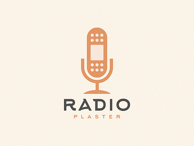 Radio /plaster/ logo mic plaster radio